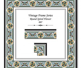 Vintage frame series vector set 08