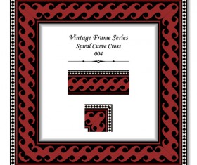 Vintage frame series vector set 09