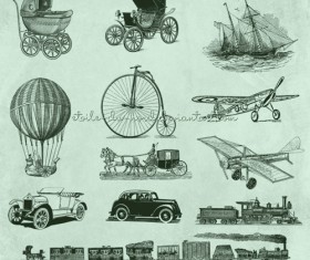 Vintage transportation brushes