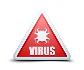 Virus warning sign vector material 01