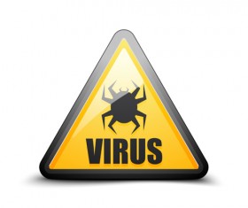 Virus warning sign vector material 03