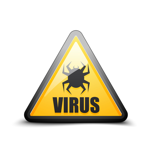 Virus warning sign vector material 03