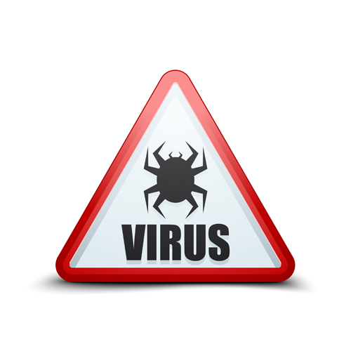 Virus warning sign vector material 07