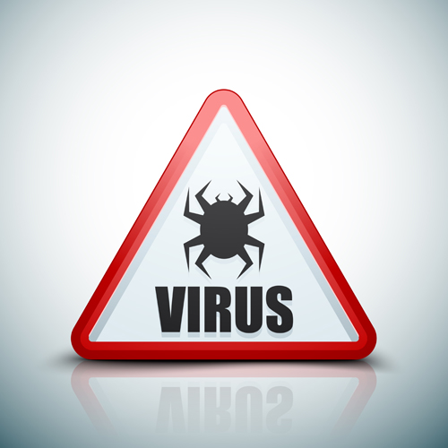 Virus warning sign vector material 08