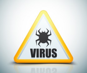 Virus warning sign vector material 10