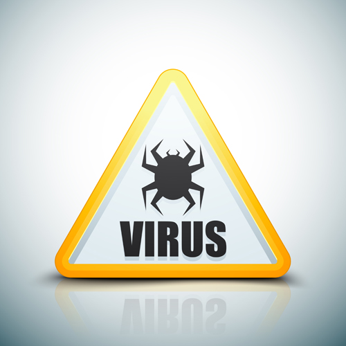 Virus warning sign vector material 10