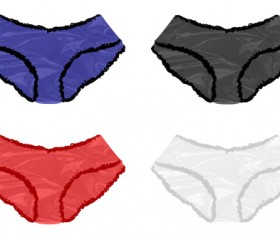 Woman knickers vectors set 02