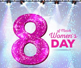 Womens day party background vector 02