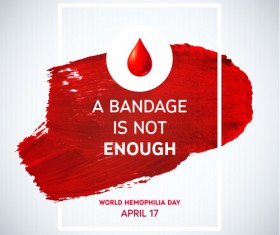 World Hemophilia Day poster vector graphics 06