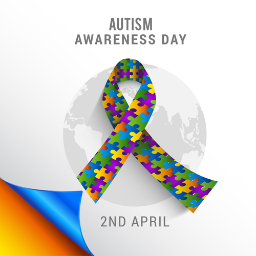 World autism awareness day poster vector 02