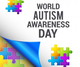 World autism awareness day poster vector 03