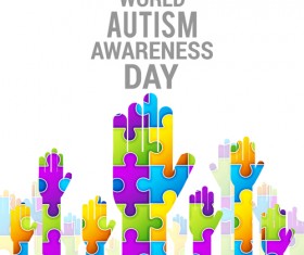 World autism awareness day poster vector 04