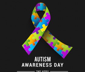World autism awareness day poster vector 06