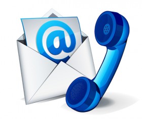 email and phone vector