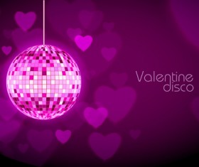 valentines day disco party vector