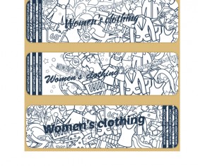 womens clothing hand drawn banners 01