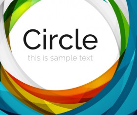 Abstract circle colored background vector 01