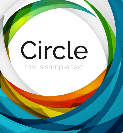 Abstract circle colored background vector 01