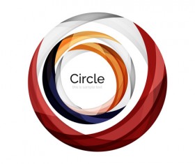 Abstract circle colored background vector 02
