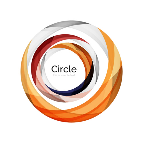 Abstract circle colored background vector 05