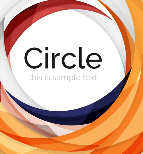 Abstract circle colored background vector 06