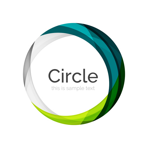 Abstract circle colored background vector 09