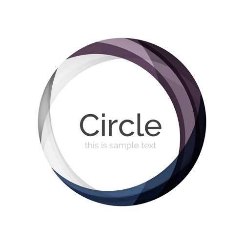 Abstract circle colored background vector 12