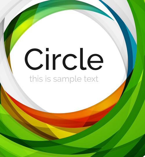 Abstract circle colored background vector 13