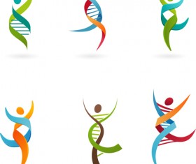 Abstract people logos vector material 02