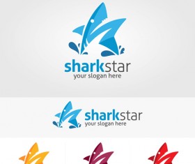 Abstract star logos vector set 06 free download