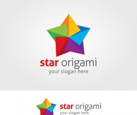 Abstract star logos vector set 02