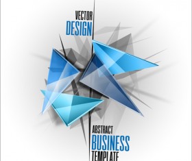 Abstract triangles business template vector 01