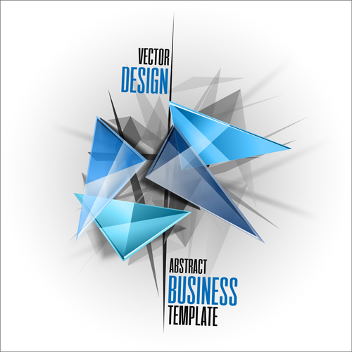 Abstract triangles business template vector 01