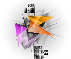 Abstract triangles business template vector 02