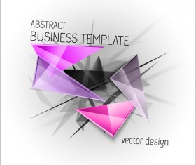 Abstract triangles business template vector 03