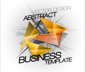 Abstract triangles business template vector 04
