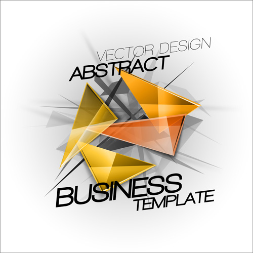 Abstract triangles business template vector 04