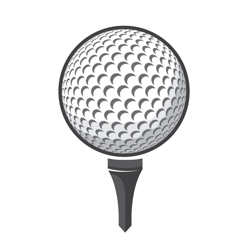 Ball golf vector material