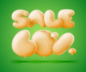 Balloons with sale discounts vector material 09