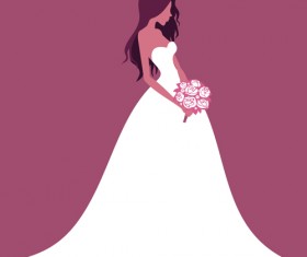 Beautiful bride vector material 01