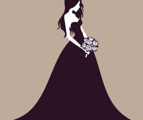 Beautiful bride vector material 02