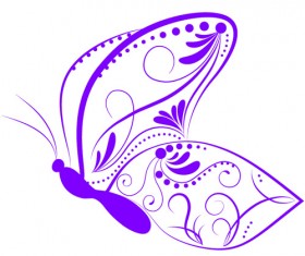 Beautiful floral butterfly brushes