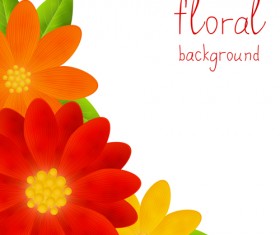 Beautiful flower with white background vector