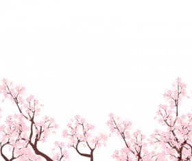 Beautiful sakura art background vector set 02
