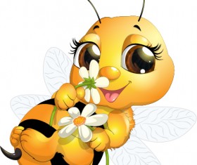 Bee baby cute vector set 01