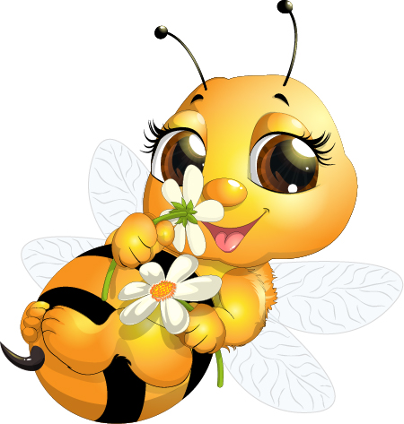 Bee baby cute vector set 01