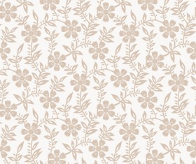 Beige floral seamless pattern vectors 03