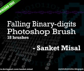 Binary Photoshop Brushes