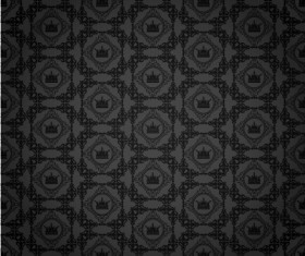 Black decor seamless pattern vector