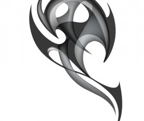 Black tattoos ornaments design vector set 12